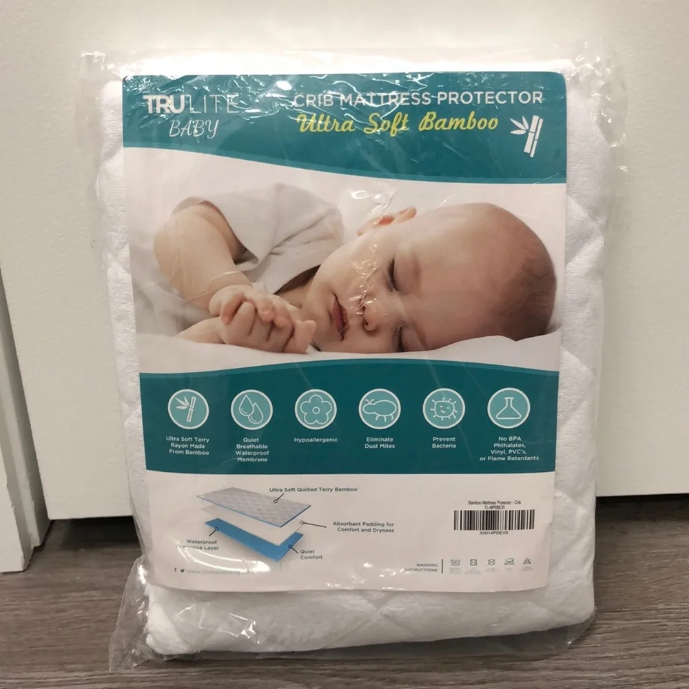 Tru Lite Baby Crib Mattress Protector Ultra Soft Bamboo